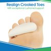 VIVEsole Hammer Toe Crest Cushion & Buttress Pad - Reduces Pressure from Calluses & Hammer Toes (Pair) - For Left & Right Feet - Toe Separator Corrector for Curled, Crooked, Curved, Overlapping Toes