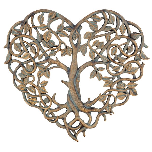 Old River Outdoors Tree of Life/Heart Wall Plaque 12" Decorative Art Sculpture - I Love You Decor