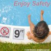 MOLESS 9FT Pool Depth Marker Stickers – 6x6″ Anti-Slip Vinyl Tile Stickers for Swimming Pool Safety Signs, Adhesive Pool Depth Markers for Decks, 9 FT (1 Pack)