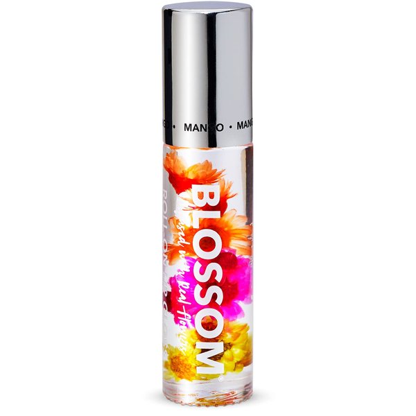 Blossom Scented Roll on Lip Gloss, Infused with Real Flowers, Made in USA, 0.20 fl. oz./5.9ml, Mango