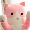 WUYU Lovely Plush Cat Doll Cute Cartoon Soft Stuffed Kitten Pillow Long Throw Sleeping Pillow Doll Toy Gift for Kids Girlfriend Multiple Size (Pink,50cm/19.6in)