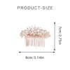 JONKY Bride Wedding Rhinestone Hair Side Comb Silver Pearl Bridal Hair Combs Crystal Hair Pieces Daily Hair Accessories for Women and Girls (Style2)