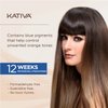 Kativa Brazilian Straightening Brunette Kit, 12 Weeks of Home Use Professional Straightening, with Organic Coconut Oil, Açai Oil, and Keratin, for Straighter, Softer and Shinier Dark-Coloured Hair