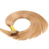 I Tip Hair Extensions Human Hair,100strands 0.8g/s 80g I Tip Human Hair Extensions, 27 Strawbrry Blonde 16inches Straight I-tip Real Hair Extensions