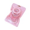 Waterproof Spiral Hair Ties, 6pcs/set Multicolour Ponytail Holders For Woman Girls Telephone Cord Hair Coils For Thin Hair (Pink)