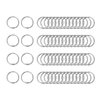 HAUTOCO 100pcs 0.75 Inch Loose Leaf Binder Rings, 3/4" Nickel Plated Metal Book Rings Keychain Key Rings for Flash Cards, Index Cards, Notebooks, School, Office, Home