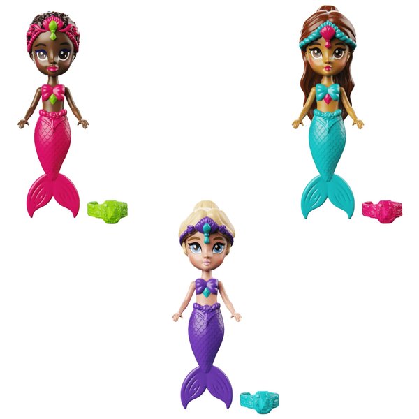 SwimWays Floating Mermaid Toys, Kids Pool Accessories & Swimming Pool Toys, Mermaid-Themed Floating Water Toys for Kids Aged 5 & Up, 3-Pack