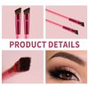 Monirsen 2Pcs Anjoize Eyebrow Pen, Home Eyebrow Care Kit 4D Laminated, Anjoize Eyebrow Brush, 4D Hair Stroke Brow Stamp Brush, EELHOE Eyebrow Brush, Multi Function Ultra-thin Makeup Brush