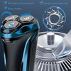 Snapbuy Electric Razor for Men, Snapbuy Electric Razor Pro of Father, 4D Floating Head Rotary Shaver, Ipx7 Waterproof Electrical Razors, Wet & Dry Fast Charging Electrical Shaver LCD Display (Blue)
