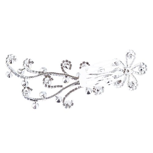 Bridal Wedding Prom Jewelry Rhinestone Simple Floral Decorative Hair Comb