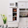 Miniature Dollhouse Fridge 1:12 Furniture Decoration Accessories Mini Refrigerator Kitchen Living Room Scene Model Ornaments (White)