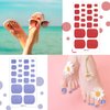 352 Pieces 16 Sheets Toenail Polish Stickers Adhesive Toe Nail Wraps Full Toe Nail Wraps Toenail Polish Strips DIY Toe Nails Manicure Decal with 2 Pieces Nail Files for Girls (Chic Color)