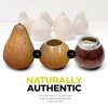 Balibetov Yerba Mate Gourd Set (Original Natural Handmade Yerba Mate Cup Argentina) - Includes Mate Tea Cup, Bombilla (Yerba Mate Straw) and Clean Brush (Brown)