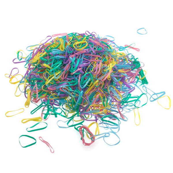 Zavaca 1000 Pcs Colorful Elastic Bands Hair Rubber Bands Mini Hair Ties for Kids Girls Baby (Sea World)