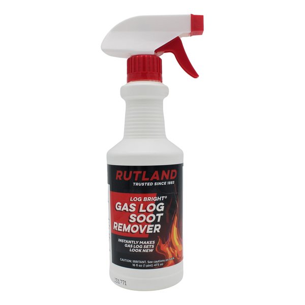 Rutland Products Rutland 570-6 Bright Gas Log Soot Remover, 16 Fluid Ounce, No Size, White, Fl Oz