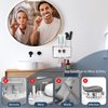 Toothbrush Holder Wall Mounted, WEKITY Multi-Functional Toothbrush and Toothpaste Dispenser for Bathroom, with 5 Toothbrush Slots, 2 Toothpaste Squeezers and 4 Cups(Grey)
