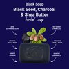 HERBOGANIC Black Seed, Charcoal and Shea Butter Herbal Soap | Natural Bar Soap for Face and Body | Purifying and Nourishing | Infused with Black Seed, Charcoal and Shea Butter | 5 Oz - (Pack of 3)
