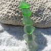 Genuine Shades of Green Sea Glass French Barrette Hair Clip