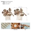 2PCS Gold Small Side Hair Combs for Women Wedding Decorative, Retro Pearl Metal Hair Comb Clips Crystal Bridal Hair Piece Pins for Wedding Accessories