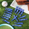 68 Pcs Cheer Bracelets Bulk Cheer Hair Ties Cheerleader Gifts Motivational Bracelets Cheer Gifts Wristbands for Cheerleading Gifts Women and Girls Cheer Squad Party Favors, Pom Pom Design (Blue)