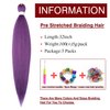Purple Braiding Hair Pre Stretched 32inch 3 Packs Braiding hair Extensions Synthetic Crochet Braids, Hot Water Setting Professional Soft Yaki Texture. (32inch(3Packs),Lavender#)