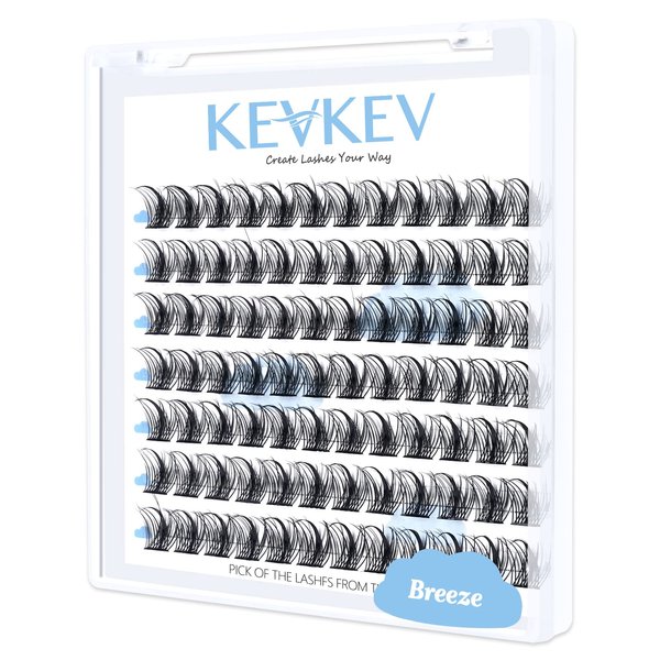Lash Clusters 84 Pcs Cluster Lashes Eyelash Clusters DIY Cluster Eyelash Extensions Individual Lashes Thin Band & Soft(Breeze,D-12mm)