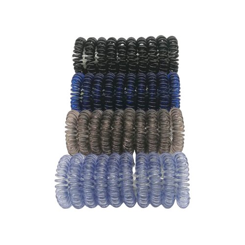 PNEIFON Spiral Hair Ties 40 pcs No Crease Elastic Ponytail Holders Hair Ring Phone Cord Traceless Hair Rubber Bands Suitable for All Hair Types (style2)