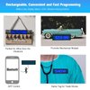 Bluetooth Led Name Tag, Wireless Rechargeable LED Badge Scrolling Message Display Programmable Business Badges with Magnet and Pin(Blue)
