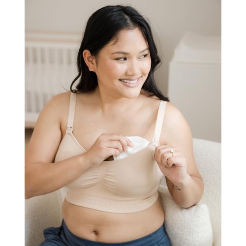 Kindred Bravely Organic Reusable Nursing Pads 10 Pack | Washable Breast Pads for Breastfeeding, with Carry Bag (Busty)