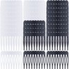 OIIKI Plastic Hair Side Comb Clips 30pcs, Mini 9 Teeth French Twist Hair Comb, Bridal Wedding Decorative Veil Hair Combs for Women Girls Hair Styling Accessories (Black & Clear)