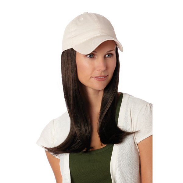 Henry Margu Hair Accents Long Hair with Beige Baseball Cap Wig (6H - CHESTNUT BROWN/AUBURN HIGHLIGHTS)