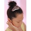 JWICOS Mini Crystal Hair Comb Pink Small Crystal Comb Headband Shiny Rhinestone Comb Headpiece for Girls Princess Birthday Party (Pink)
