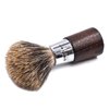 Parker Safety Razor, 100% 3-Band Pure Badger Bristle Walnut and Chrome Handle Handmade Shaving Brush - Brush Stand Included