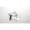 Generic 2 silver metal star snap hair clip barrettes