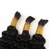 Lizourey Deep Wave Bulk Human Hair for Braiding Brazilian Virgin Human Hair Bulk No Weft for Braids Deep Wave Bulk Human Hair Extensions for Micro Braiding Curly Bulk 16inch 100g One Bundle/Pack