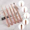 WLLHYF 5Pcs Double-Ended Acrylic Nail Art Brushes Set, Nail Art Liner Brushes 3D Nail Art Decorations Nail Art Tools Super Fine Striper Brush Set for Long Lines Thin Details Fine Drawing