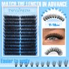 Left&Right Lash Clusters Kit Fluffy Eyelash Extension Kit Thick Cluster Eyelash Extensions Lash Extension Kit Individual Lashes Clusters Eyelash Clusters with Bond and Seal and Tweezers by TNFVLONEINS