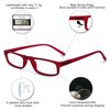 OCCI CHIARI Womens Reading Glasses TR90 Reader For Men 1.0 1.25 1.5 1.75 2.0 2.25 2.5 2.75 3.0 3.5 4.0 5.0 6.0 (Red,125)