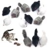 pawstrip Rabbit Fur Cat Toys Interactive Cat Toy Mouse with Rattle Fake Mice Kitten Toys for Indoor Cats Fuzzy Cat Mice Toys Realistic Mouse Cat Toy Furry Mice Cat Toys,12Pcs