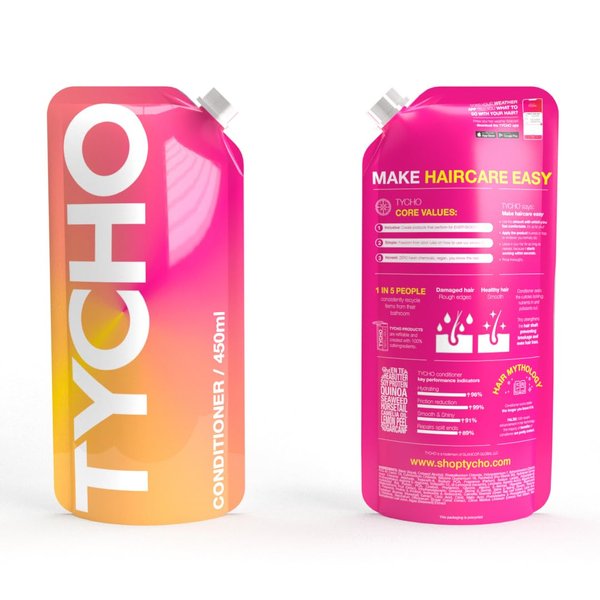 TYCHO Premium Scented Strengthening & Hydrating Conditioner Refill Pouch 450ml (15.22 fl oz)