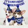 JOTFA Dog Birthday Party Supplies, Multi Sizes Dog Birthday Bandana Boy Dog Birthday Hat Bow Tie Birthday Numbers It’s My Bday Mother Puppers Sign Banner for Small Dogs Pets (Small, Blue)