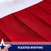 G128 – 2 Pack: USA Pleated Fan Flag, 3x6 Feet American USA Bunting Decoration Flags PRINTED Patriotic Stars & Stripes with Canvas Header and Brass Grommets