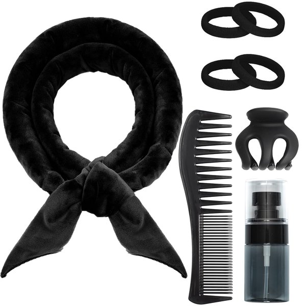 Heatless Curling Rod Headband,Overnight Hair Curler Headband, Long Soft Hair Curler No Heat Curling Headband Ribbon Curl Wrap for Long Hair Rollers,Hair Curling Rods
