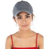 Funky Junque Criss Cross Hat Womens Baseball Cap Distressed Ponytail Messy Bun Trucker Ponycap (Basketweave - Grey)