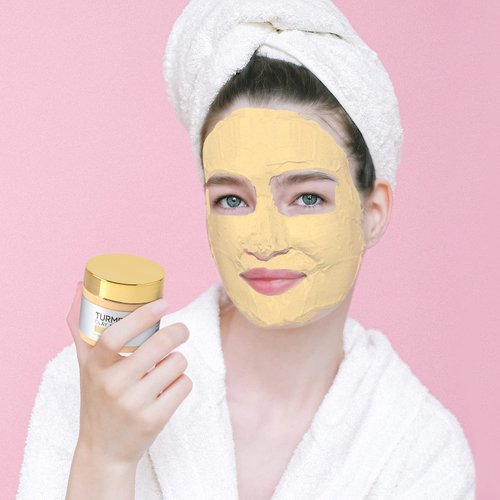 IIIMEIDU Face Masks Skincare, Turmeric Vitamin C Clay Mask, Green Tea Mask, Dead Sea Mud Mask, Face Mask Skin Care for Deep Cleansing, Women Skin Anti Aging 2.5 FL Oz Each