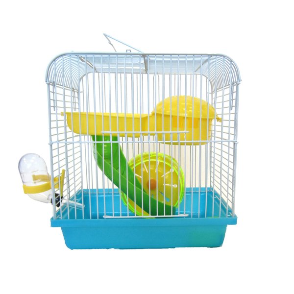 YML Dwarf Hamster Mice Travel Cage with Accessories, Blue