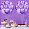 16th Birthday Balloons 24Pcs Purple Happy 16th Birthday Latex Balloons Confetti Balloons Purple Sweet 16th Birthday Party Decorations for Girls 16th Birthday Anniversary Party Supplies Decor 12 inches