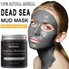 Voluxss Dead Sea Mud Mask for Face and Body,Deep Cleansing Face Mask for Acne,Pore Minimizer,Natural Skincare Charcoal Blackheads Remover,Skincare Spa Clay Facial Mask for Women & Men 11.28fl.oz