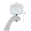 ForPro Professional Collection Premium Hand Mirror with Handle, 6.3" W x 9.6" L, Multi-Purpose Handheld Mirror with Distortion-Free Reflection, Black