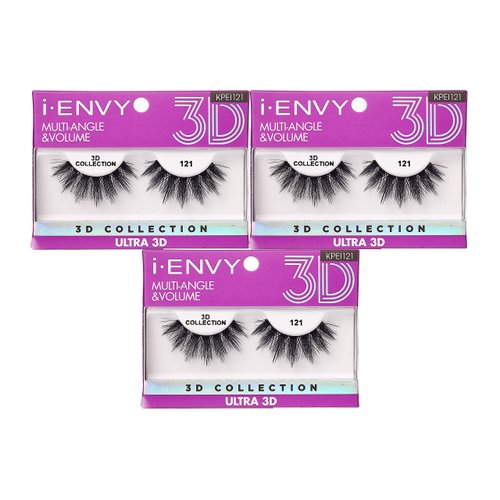 KISS i Envy 3D Collection Eyelashes Multiangle & Volume (KPEI121) 3 PACK